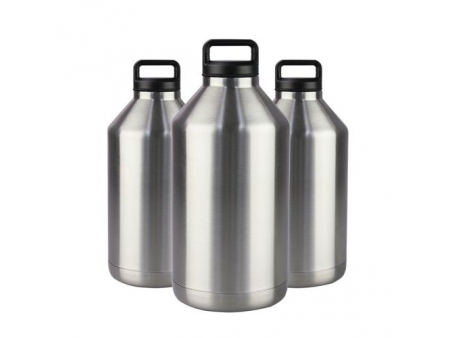 مطارة ستيل معزولة تحفظ الحرارة والبرودة سعة 3.8 لتر (مع غطاء محكم) 3.8L Vacuum Wide Mouth Growler