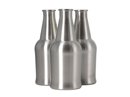 قارورة ستانلس ستيل سعة 0.6 لتر مع غطاء، قارورة ستيل للحليب والمشروبات الغازية وغيرها 0.6L Stainless Steel Bottle