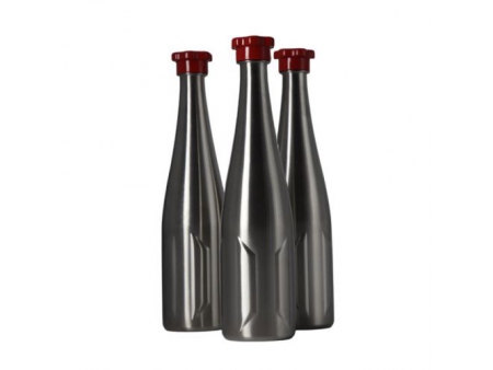 مطرة ستانلس ستيل سعة 1 لتر مع غطاء لولبي (للحليب والمشروبات بجميع أنواعها) 1L Stainless Steel Bottle with Screw Cap