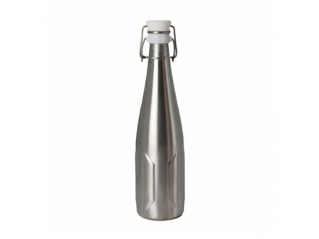 قارورة ستانلس ستيل سعة 1 لتر مع غطاء معلق (حافظة للبرودة والحرارة لجميع المشروبات) 1L Stainless Steel Bottle with Swing Top Cap