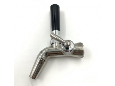 صنبور ستانلس ستيل مع أنبوب قصير (مع بزبوز صنبور قصير) Stainless Steel Keg Faucet with Short Spout