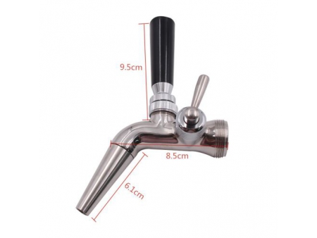 صنبور ستانلس ستيل مع أنبوب طويل (مع بزبوز صنبور طويل) Stainless Steel Keg Faucet with Long Spout