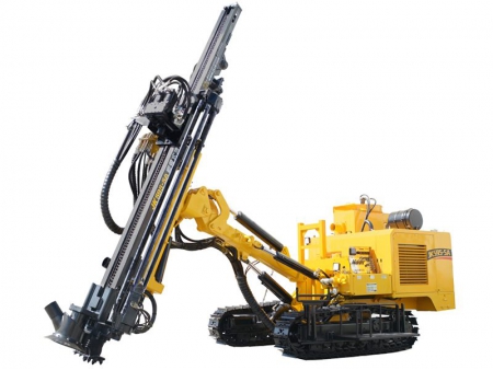 حفار هيدروليكي مجنزر/ جهاز الحفر الهيدروليكي مثبت على جنزير، سلسلة JK595-5A Crawler Mounted Hydraulic DTH Drilling Rig (with Auxiliary Rod Changer)