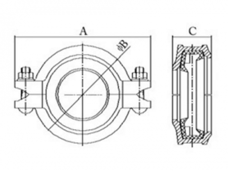 وصلة مخفض جروف مرنة Grooved Reducing Flexible Coupling