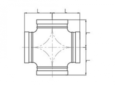 مشترك صليبة جروف عادي Grooved Equal Cross