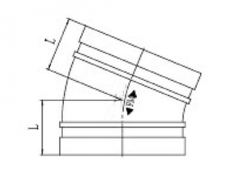 كوع جروف 22.5 درجة Grooved 22.5° Elbow