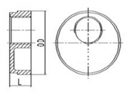 سدادة جروف بفتحة لامركزية  Grooved End Cap with Eccentric Hole