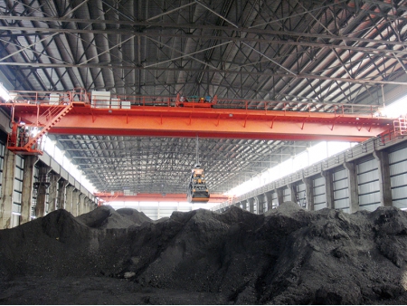 رافعة جسرية ذات جرافة Bridge Crane with Grab Bucket