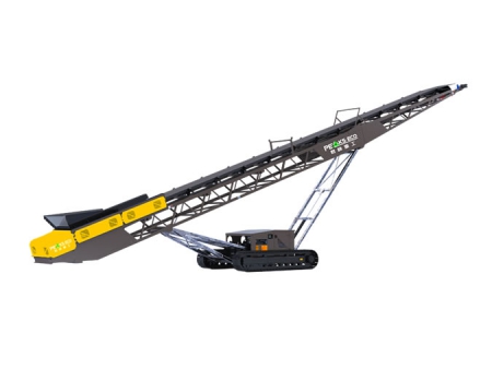 ناقل تكديس تلسكوبي متنقل Radial Stacking Conveyor