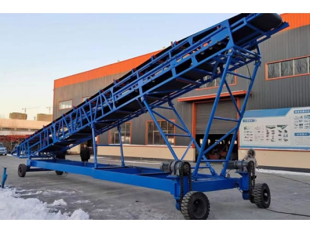 ناقل تكديس تلسكوبي متنقل Radial Stacking Conveyor