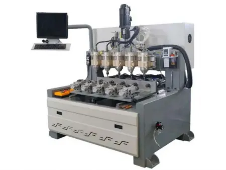 ماكينة رواتر CNC متعددة الرؤوس (للتفريز والنحت والنقش على الأشكال الخشبية ومضاعفة الإنتاج) Multi-Head CNC Router