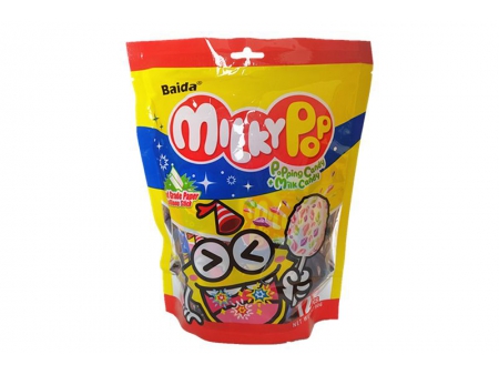 حلوى الفرقعة مع مصاصة حليب Popping Candy   Milk Tablet