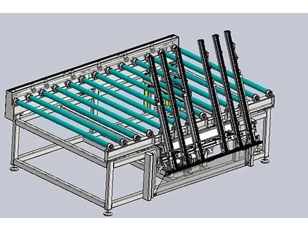 ناقل إمالة لتفريغ ألواح الزجاج  Tilt Unloading Conveyor ناقل إمالة لتفريغ ألواح الزجاج  Tilt Unloading Conveyor