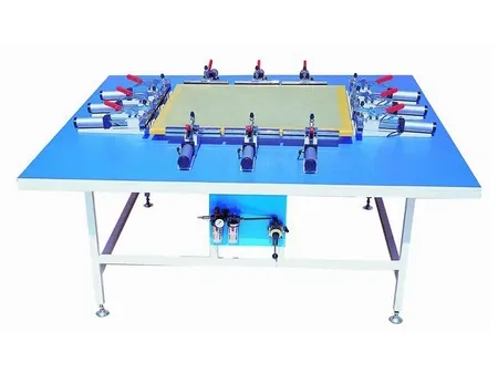 ماكينة شد الشاشة الهوائية  Pneumatic Screen Stretching Machine ماكينة شد الشاشة الهوائية  Pneumatic Screen Stretching Machine