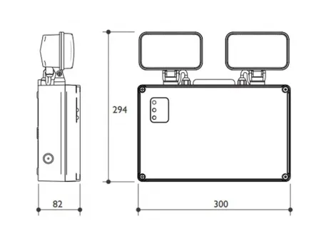 LE2921   كشاف طوارئ لمبتين مقاوم للماء والغبار (مقاوم للعوامل الجوية ومثالي للمنشآت الصناعية)
