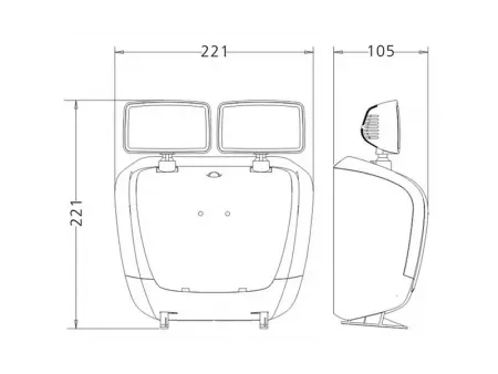 BLA2000   كشاف طوارئ LED برأسين (لمبتين بإنارة قوية للمساحات الواسعة)