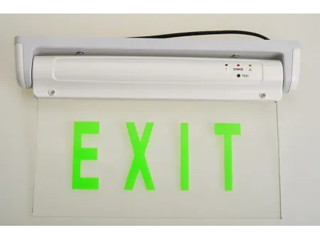 LE2912   لوحة مخرج طوارئ LED بإضاءة جانبية (لوحة من الأكريليك والبلاستيك بتصميم أنيق بـ 5 لمبات خضراء)