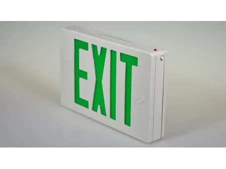 JEE2GWE   لافتة خروج طوارئ LED خضراء (معتمدة من UL للمواصفات الأمريكية والكندية)