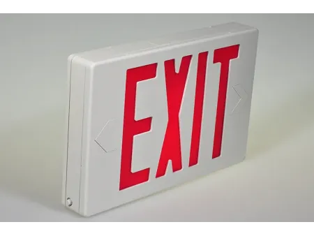 JEE2RWE    لافتة خروج طوارئ LED لون أحمر (معتمدة من UL للمواصفات الأمريكية والكندية)