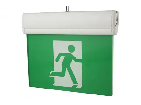 JELRM   لوحة خروج طوارئ بإضاءة LED بهيكل ألومنيوم (مناسبة للمباني الإدارية، التجارية، والسكنية وغيرها، وتحقق وضوحاً ممتازاً في حالات الإخلاء والطوارئ)