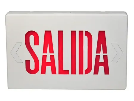 JEE   لوحة/ لافتة مخرج الطوارئ بالإسبانية (مطابقة للمعايير الأمريكية والكندية)