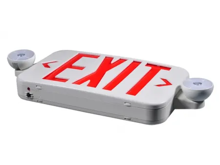 JLECE2GW/JLECE2RW   لوحة مخرج طوارئ LED مع كشافات مدمجة (خيارات للحروف المضيئة: أخضر أو أحمر حسب متطلبات الموقع)