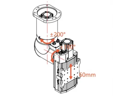 محور دوار لرأس القطع بالفايبر ليزر Rotary Axis for Fiber Laser Cutting Head