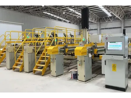 ماكينة تقطيع الزجاج الأوتوماتيكية (القطع الطولي والعرضي بدقة عالية للألواح الزجاجية المسطحة) Glass Cutting Machine