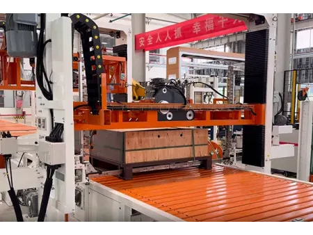 خط تغليف أوتوماتيكي للألواح الزجاجية المكدسة Automatic Glass Sheet Packaging Line