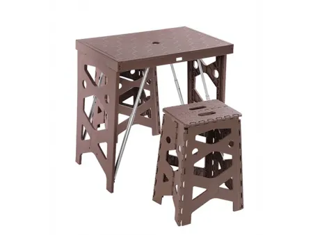 طقم مقاعد وطاولة مستطيلة قابلة للطي Foldable Rectangular Table & Chair Set