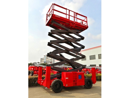 رافعة مقصية سيزر لفت متحركة ذاتية الدفع، سلسلة XDW Self-Propelled Rough Terrain Scissor Lift
