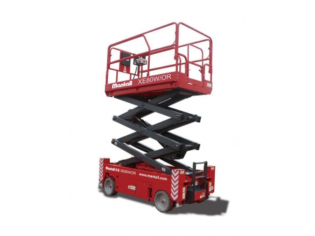 رافعة مقصية كهربائية متحركة ذاتية الدفع، سلسلة XE-W/OR Electric Self-Propelled Scissor Lift