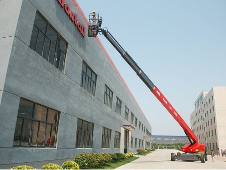 رافعة ذراع تلسكوبي متحركة ذاتية الدفع (رافعة مان لفت)، سلسلة HT390/HT410J Self-Propelled Telescopic Boom Lift