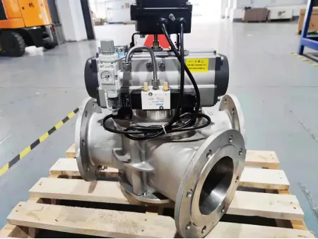 صمام تحويل / دايفرتر لتنظيم تدفق المواد الصلبة السائبة Diverter Valve