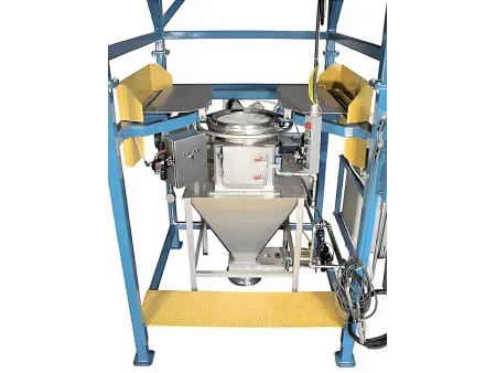 محطة تفريغ الأكياس (لتفريغ الأكياس وتغذية المواد الصلبة السائبة في أنظمة النقل الهوائي) Bag Break Station