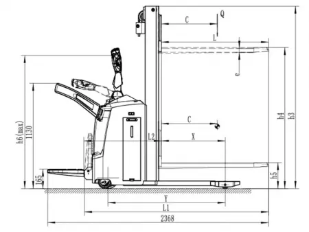 رافعة طبالي كهربائية Electric Pallet Stacker