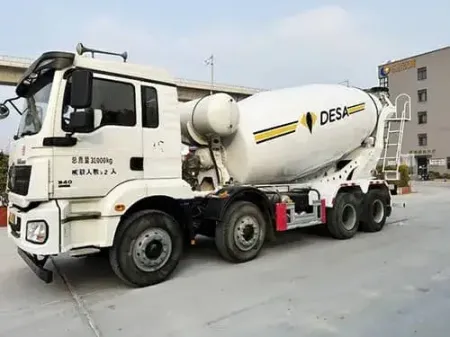 شاحنة خلط خرسانة بشاسيه ShacmanM3000 Concrete Mixer Truck (Shacman M3000 Chassis)