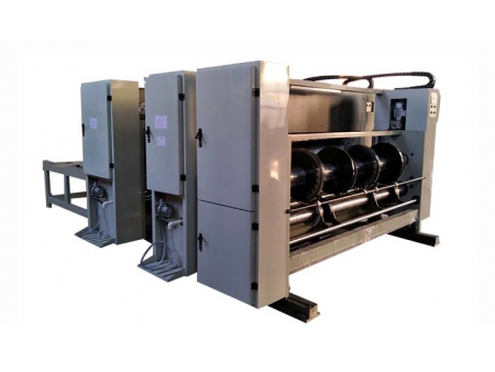 آلة الطباعة فلكسو والتحزيز/ الشق وعمل فتحات (خط إنتاج صناديق الكرتون المضلع - طباعة فلكسو، تحزيز)