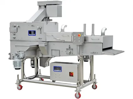 ماكينة تغليف اللحوم بالطحين المسطحة Flouring Machine (Flatbed Preduster)