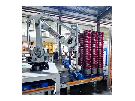 خط معالجة ومناولة العلب المعدنية (في خط إنتاج علب الطلاء والدهانات والمواد الكيميائية) Chemical Pail & Paint Can Line