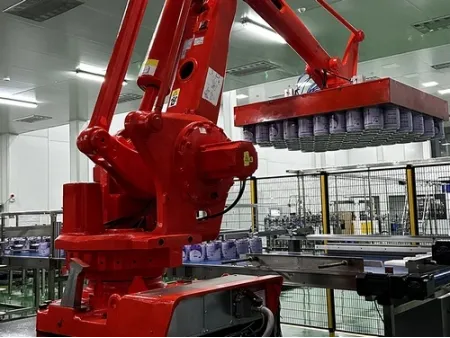 نظام تكديس وترتيب العلب على المنصات في خط الإنتاج/ باليتايزر العلب Can Palletizer