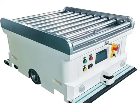 نظام مناولة المواد بشكل آلي (باستخدام عربة نقل موجهة AGV و رافعة شوكية ذكية RGV) AGV & RGV Autonomous Material Handling System