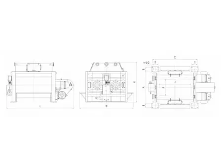 خلاط خرسانة ذو عمود مزدوج