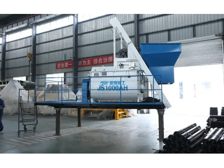 خلاط خرسانة مزدوج المحور مع نظام رفع بالدلو