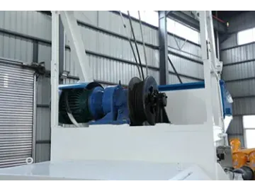 خلاط خرسانة مزدوج المحور مع نظام رفع بالدلو