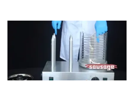 آلة تسخين النقانق بالبخار مع أعمدة تسخين