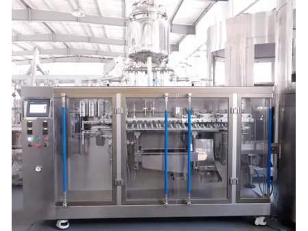 آلة تعبئة الأكياس الجاهزة، تعبئة بفوهتين