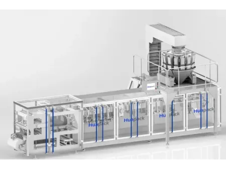 ماكينة تعبئة أكياس ستاند اب بسحاب HFFS ذات فوهة واحدة