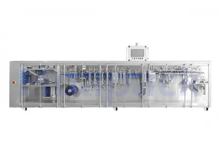 ماكينة تعبئة أكياس رول ستوك جاهزة ذات أشكال خاصة بأربع فوهات