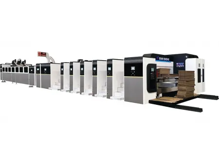 ماكينة طباعة فليكسو مع طي ولصق بالسيرفو (مزدوجة اللفائف)